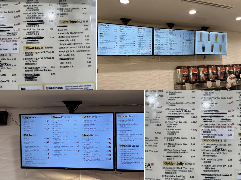 TP Tea Menu