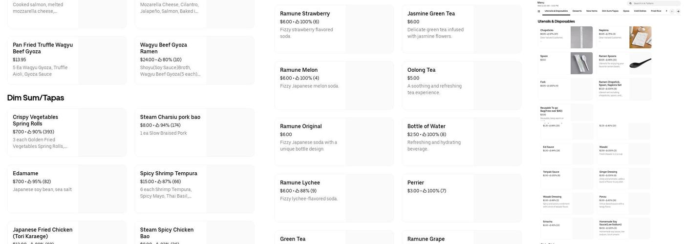 Neo Ai Tallarin Menu