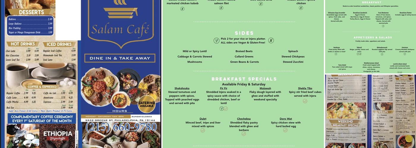 Salam Cafe Menu