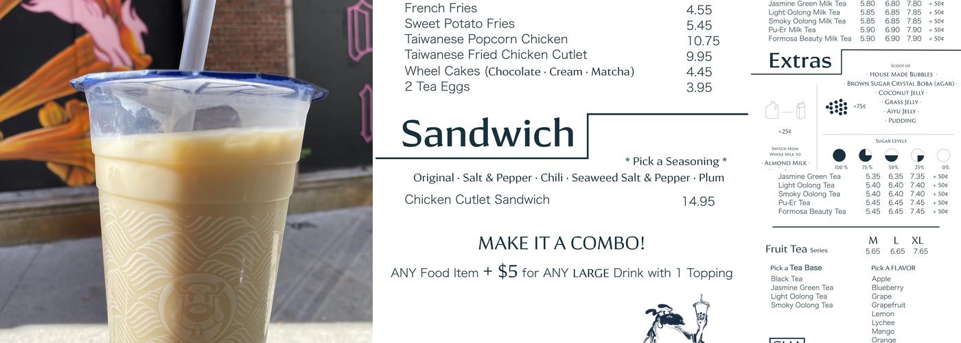 Charuma Tea Bar Menu