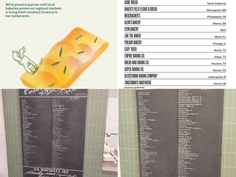 sweetgreen Menu