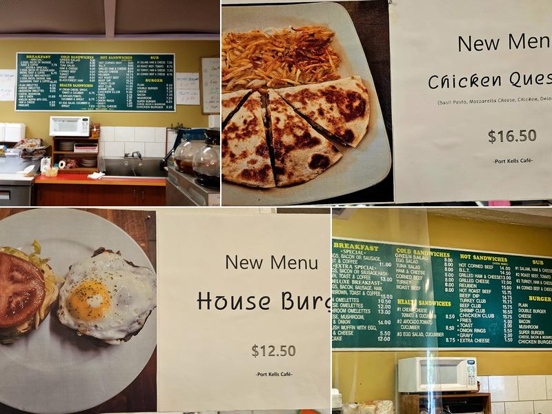 Port Kells Cafe Menu