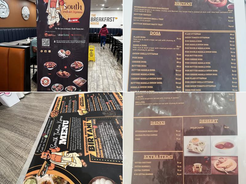 South Indian Xpress Menu