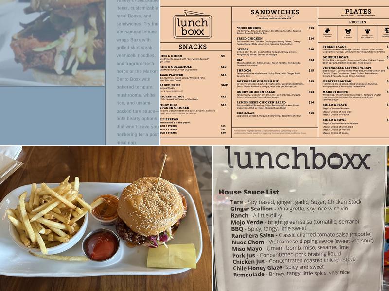 Lunchboxx Menu