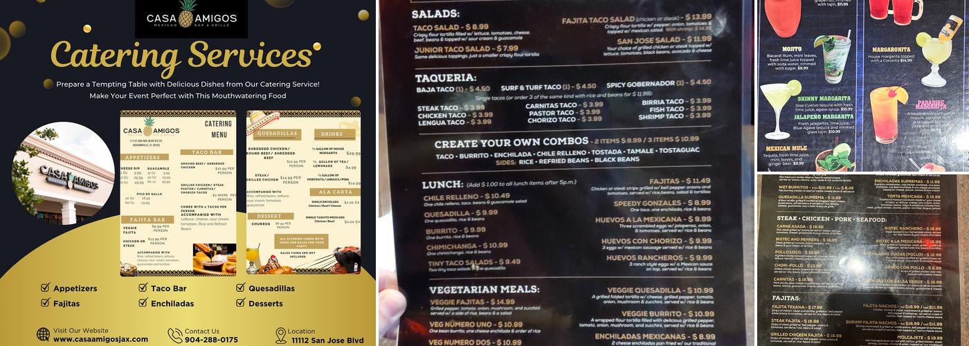 Casa Amigos Mexican Bar & Grille Menu