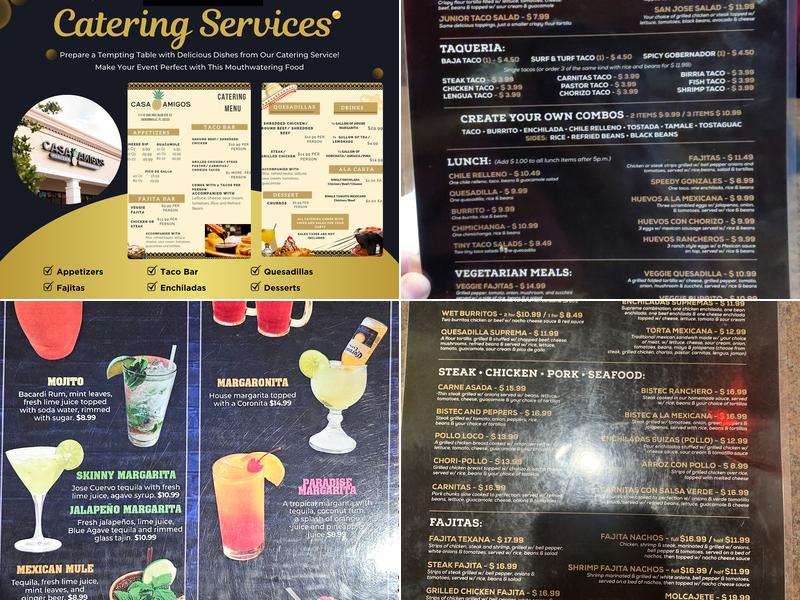 Casa Amigos Mexican Bar & Grille Menu