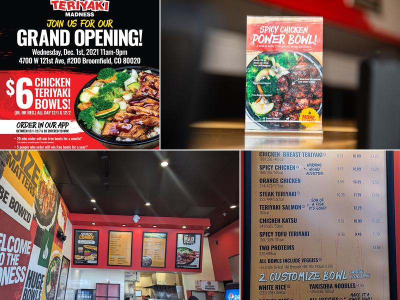 Teriyaki Madness Menu