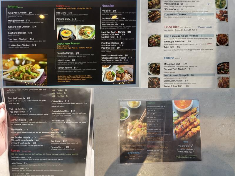 OI Asian Bistro Menu