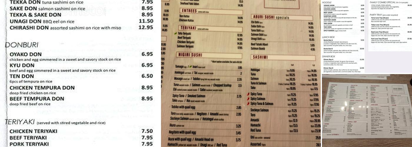 Sushi Hinode Japanese Restaurant Menu