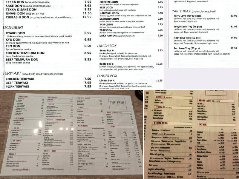 Sushi Hinode Japanese Restaurant Menu