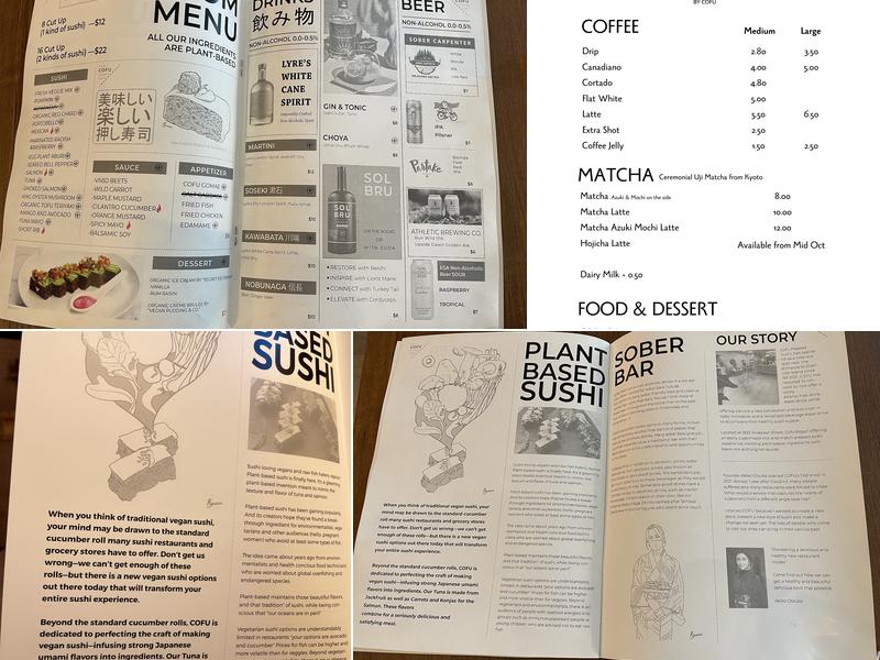 COFU Pressed Sushi Menu