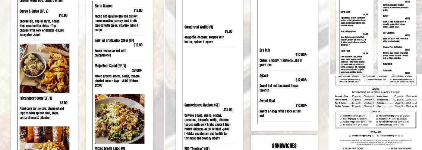 Ford's BBQ Oakhurst Menu