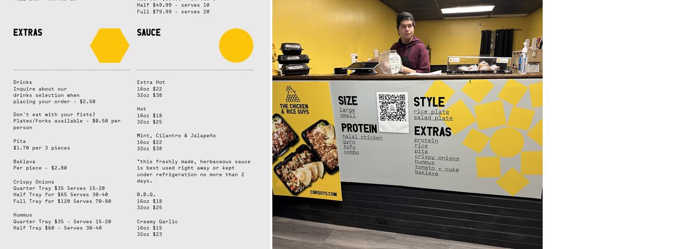 Chicken & Rice Guys Menu