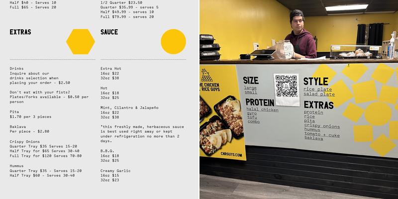 Chicken & Rice Guys Menu