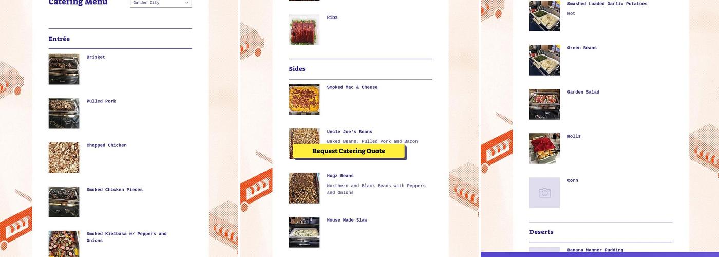 Hogz Backyard BBQ Menu
