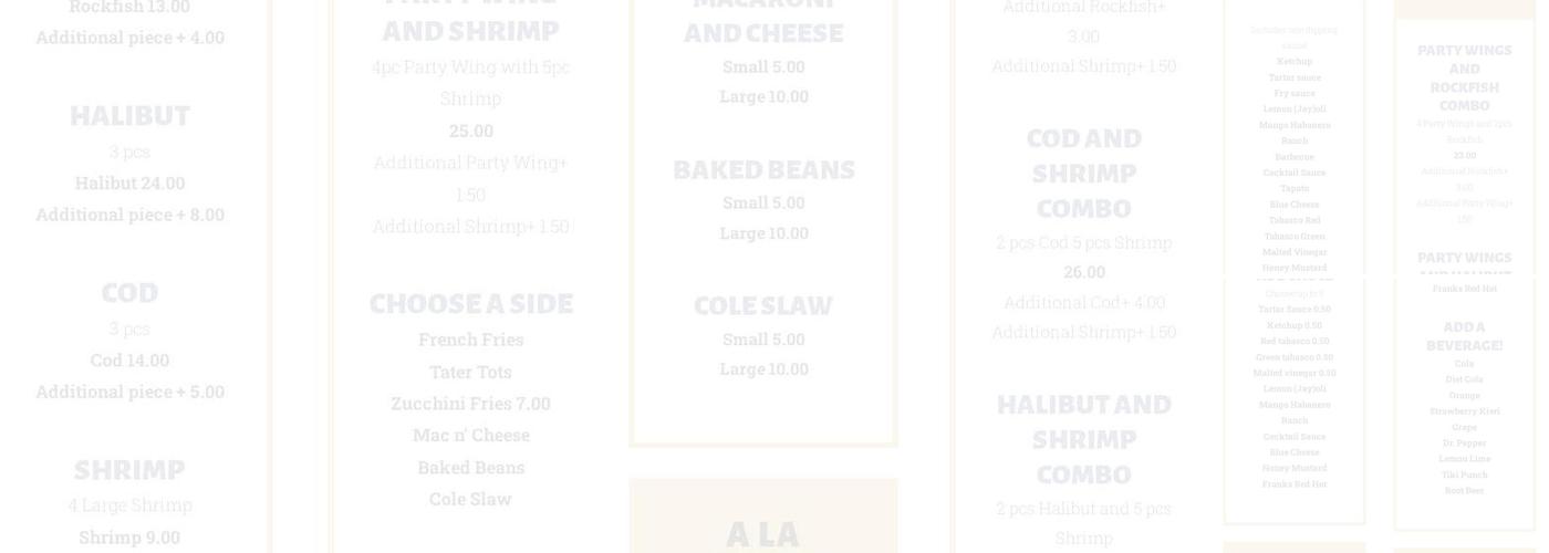 The Fried Spot Menu