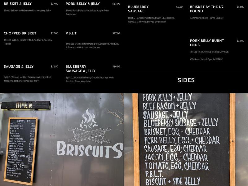 Briscuits Menu