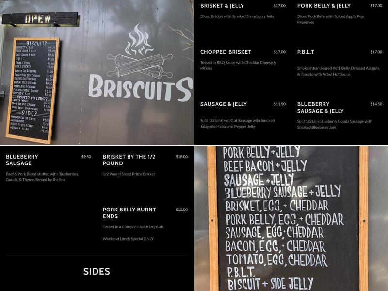 Briscuits Menu