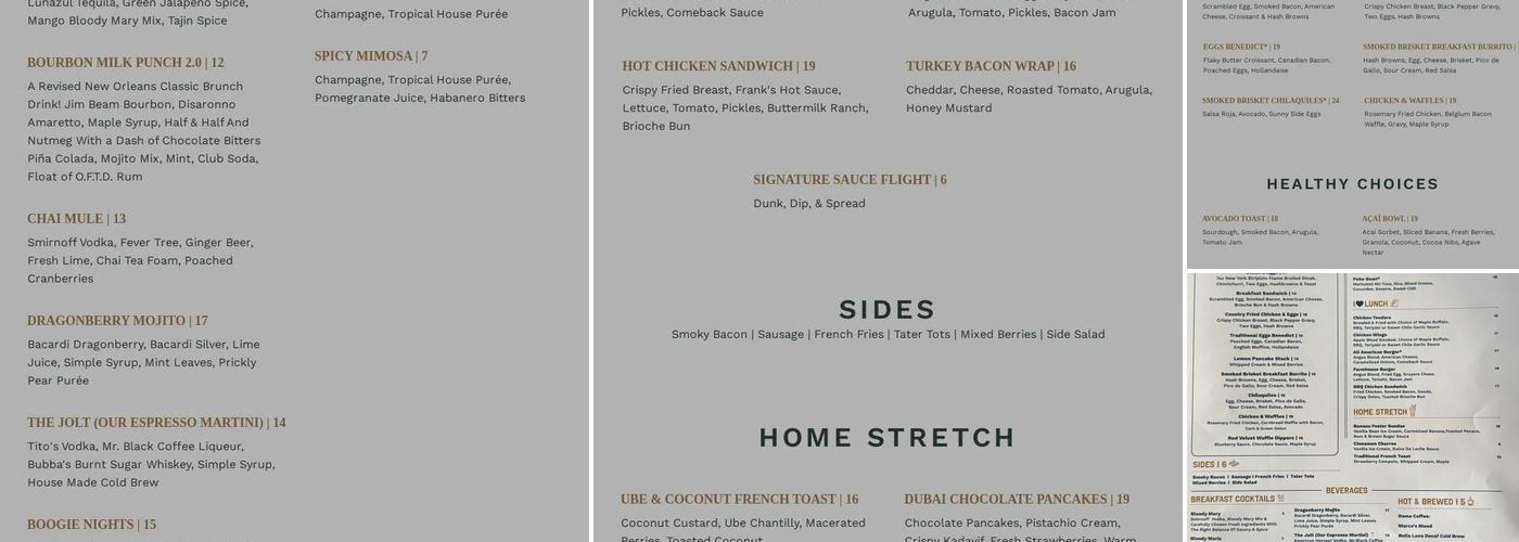 Flanker Kitchen + Sporting Club Menu