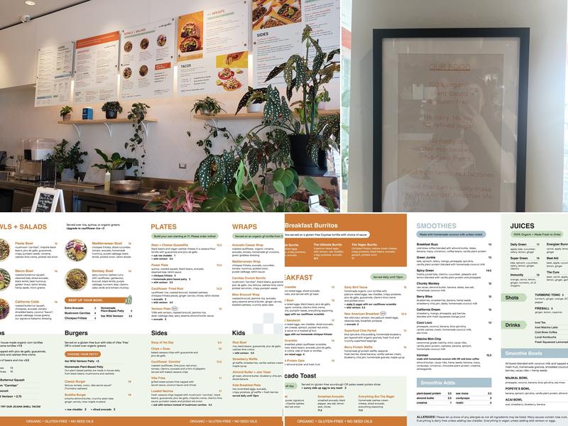 Vibe Organic Kitchen & Juice Menu