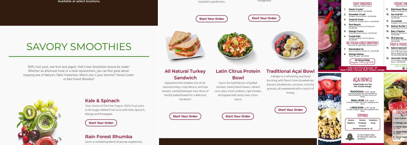 Nature's Table (Alpharetta-HALAL FOOD) Menu