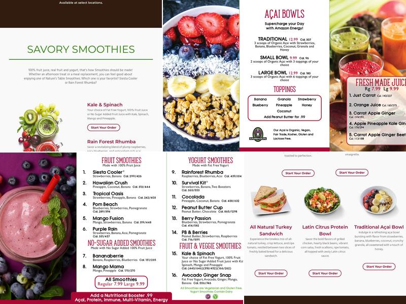Nature's Table (Alpharetta-HALAL FOOD) Menu