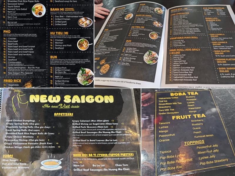 New Saigon Menu