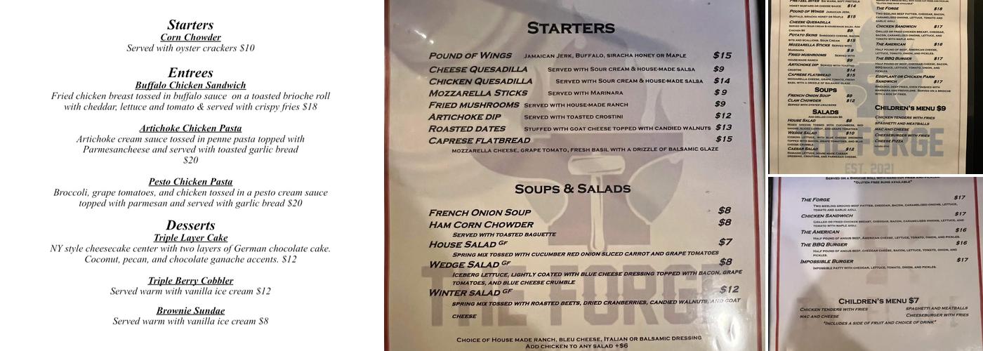 The Forge Menu