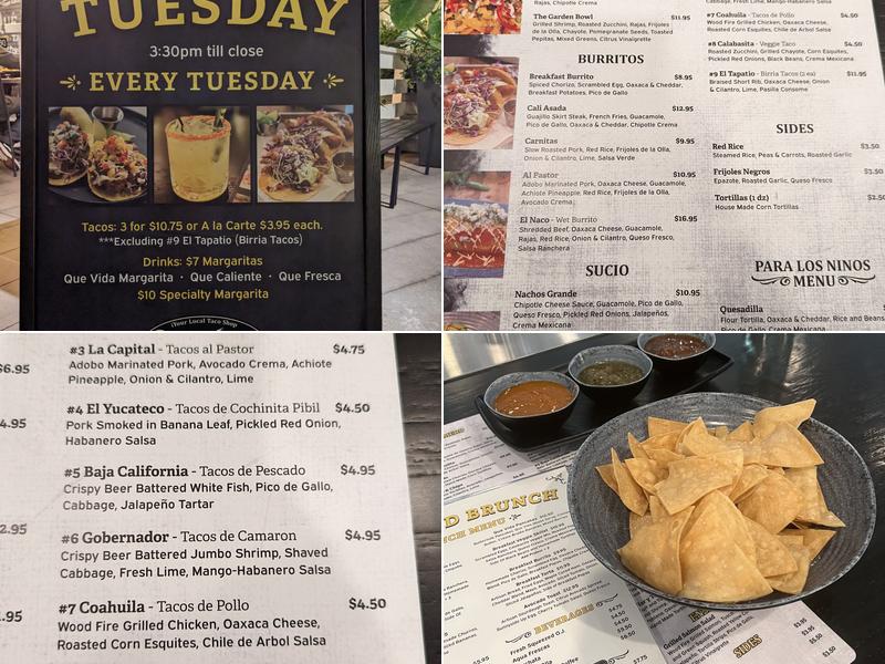 Que Vida Tacos Huntington Beach Menu