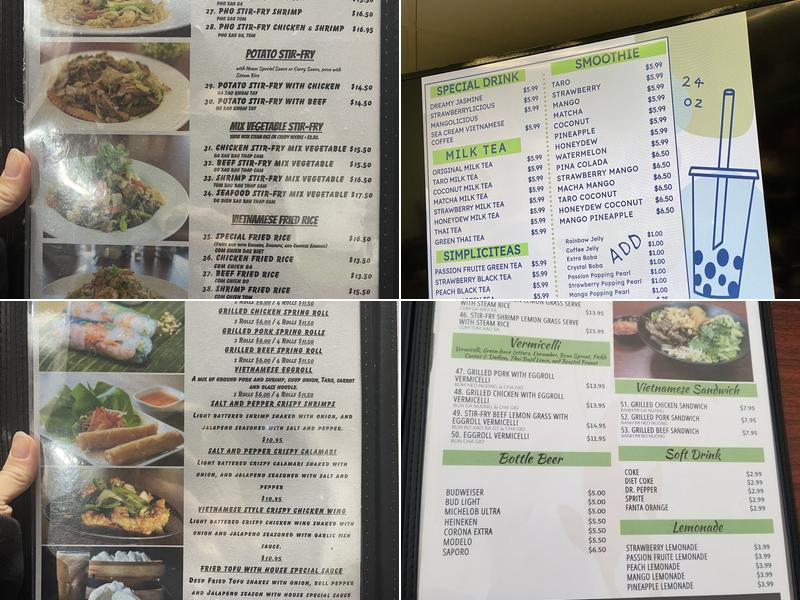 Pholicious Menu