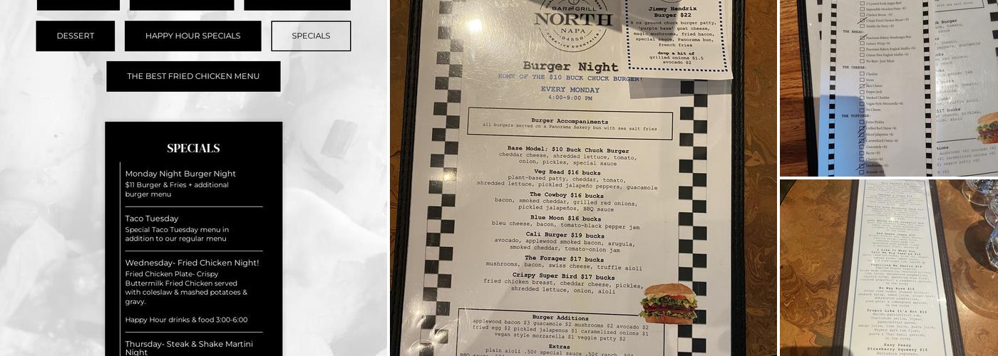 North Spirits & Tapas Menu