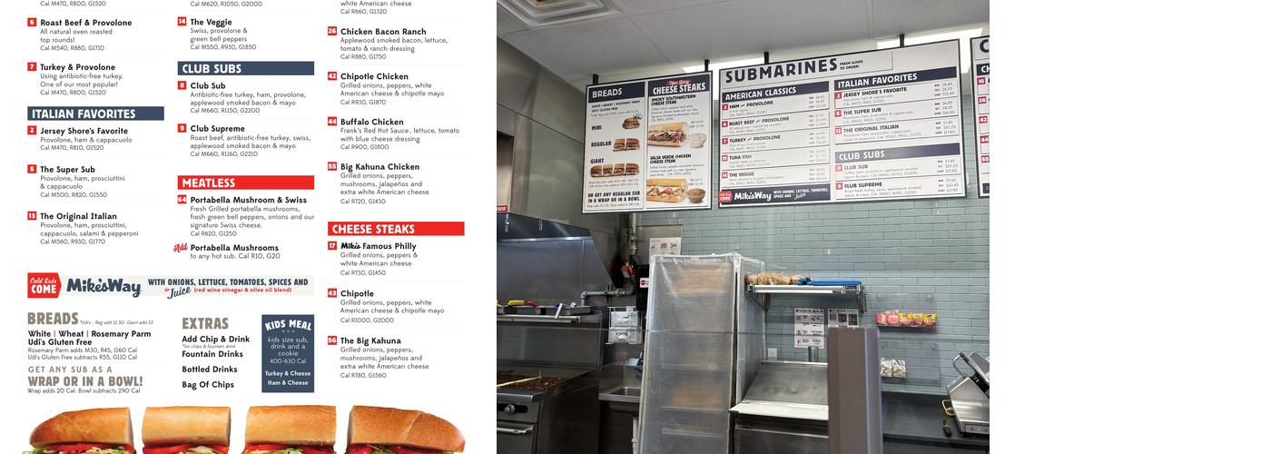 Jersey Mike's Subs Menu