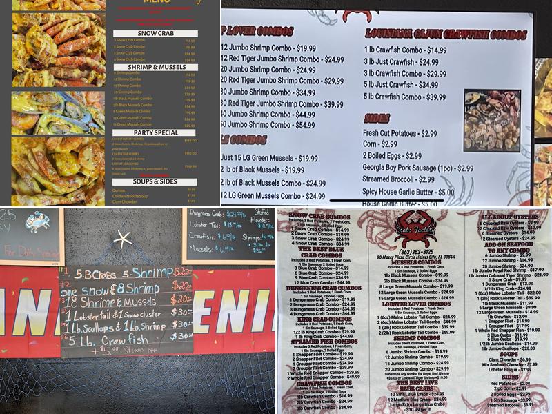 Crabs Factory Menu
