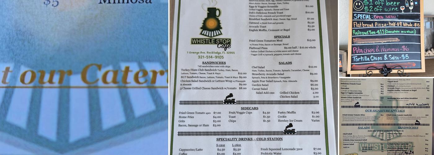 Whistle Stop Cafe Menu