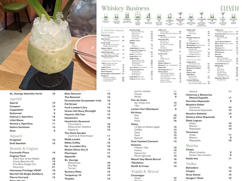 ELEVEN Menu