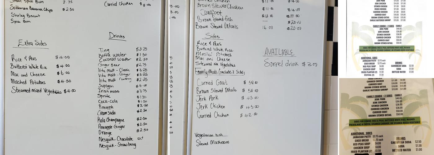 Fire Jerk Grill Menu