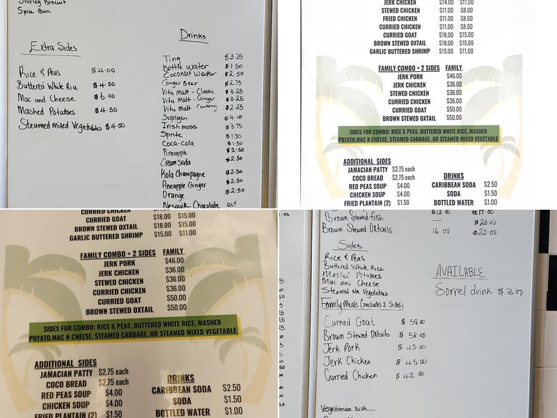 Fire Jerk Grill Menu