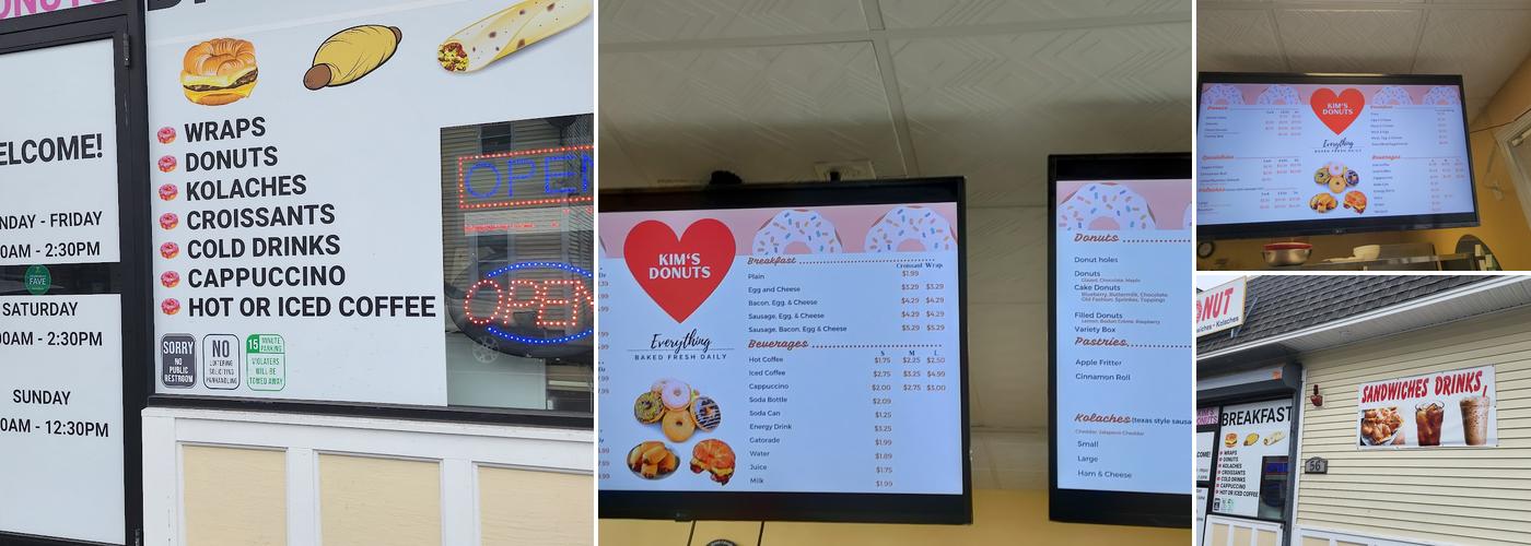 Kim’s Donuts Menu