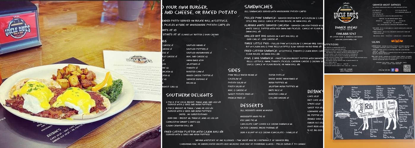 Uncle Dave's BBQ &Bar Menu