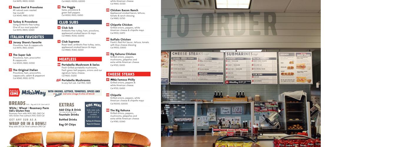 Jersey Mike's Subs Menu