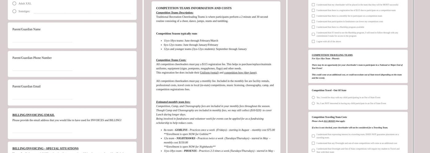 Taste Of Terror Menu