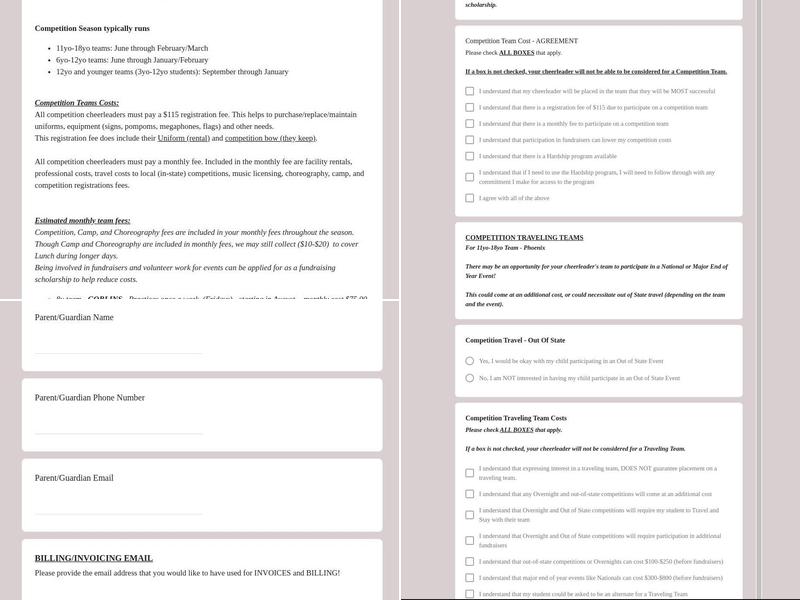 Taste Of Terror Menu