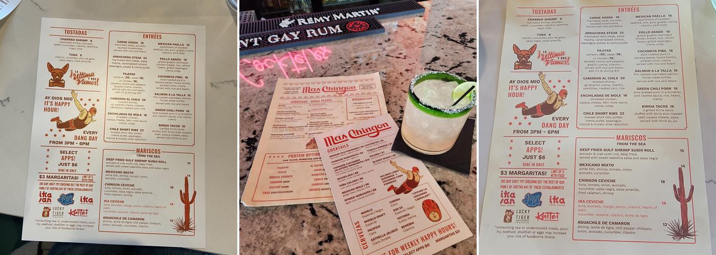 Mas Chingon - Shadowlake Menu