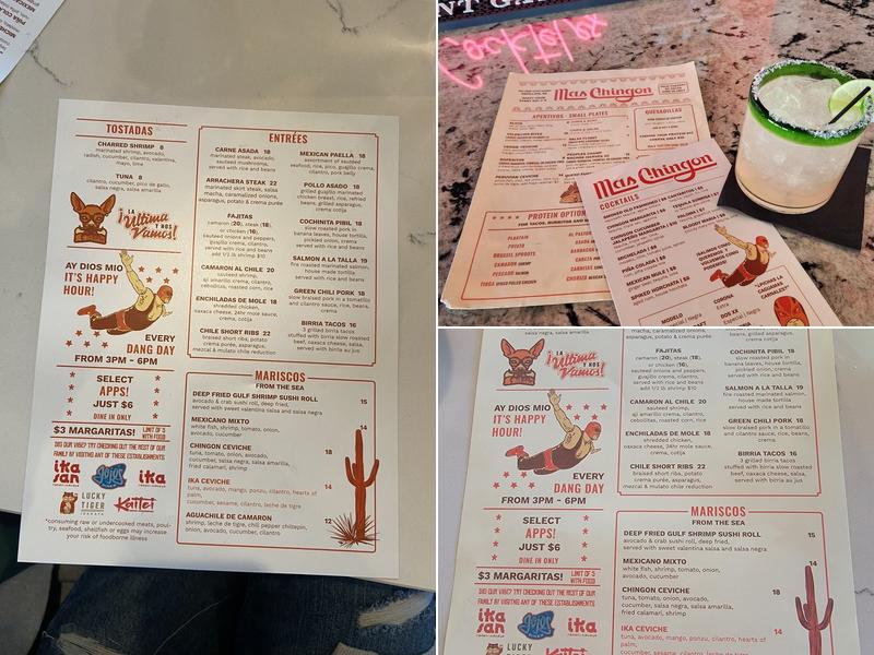 Mas Chingon - Shadowlake Menu