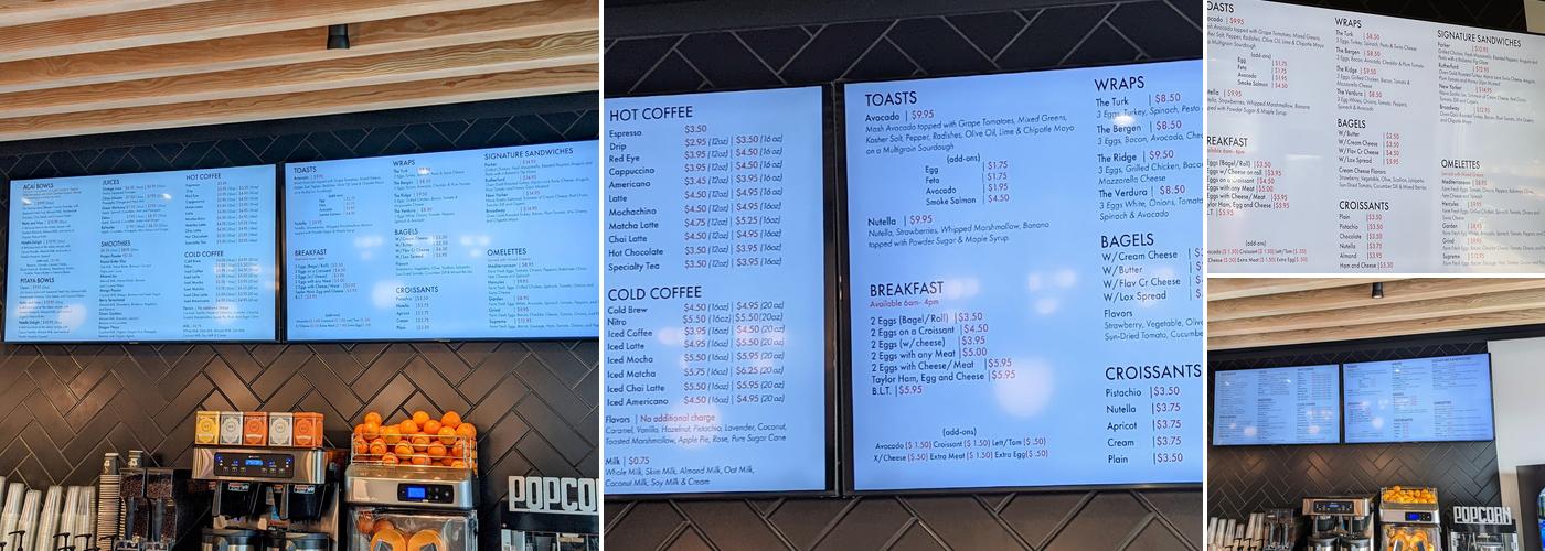 Steven's Cafe Menu