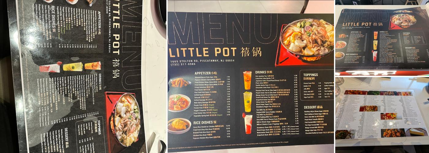 Little Pot Menu
