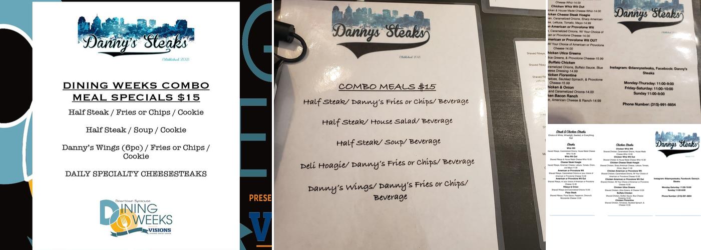 Danny’s Steaks Menu