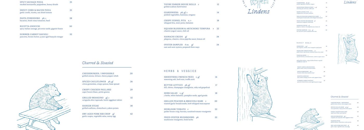 Lindens Menu