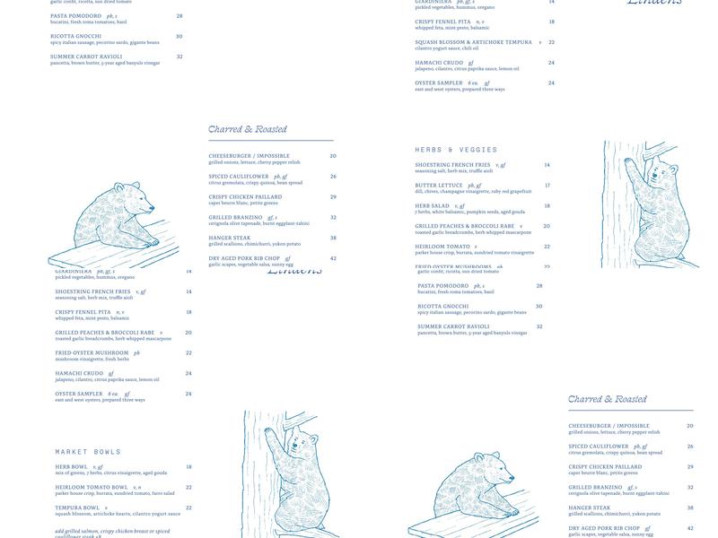 Lindens Menu