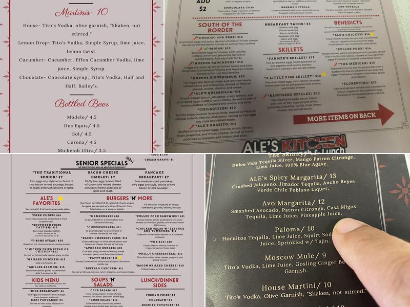 ALE's Kitchen Menu